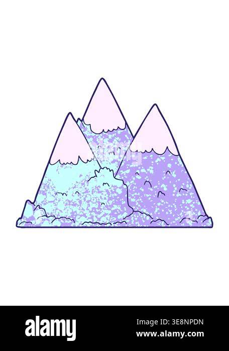 shine light effect animation of simple mountains Stock Video Footage ...