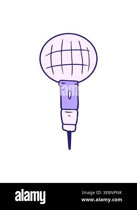 pixelize effect animation of cartoon microphone design Stock Video ...