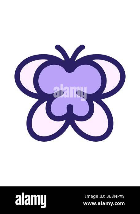 bob and pause animation of simple bold cute butterfly Stock Video ...