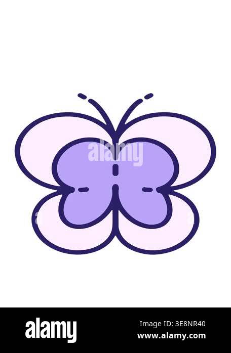 bobbing motion animation of simple bold design of butterfly Stock Video ...