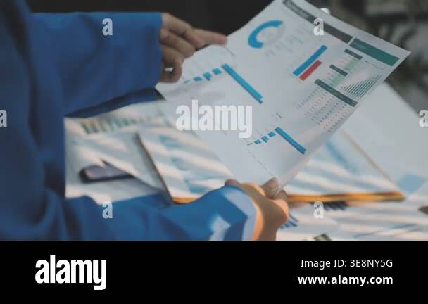 businessman working on graph and analyzing data Stock Video Footage - Alamy