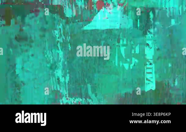 Abstract turquoise grunge texture with distressed vertical paint layers ...