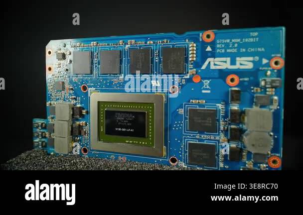 Gpu Material Display of NVIDIA GPU chip as result of engineering design and use of ...