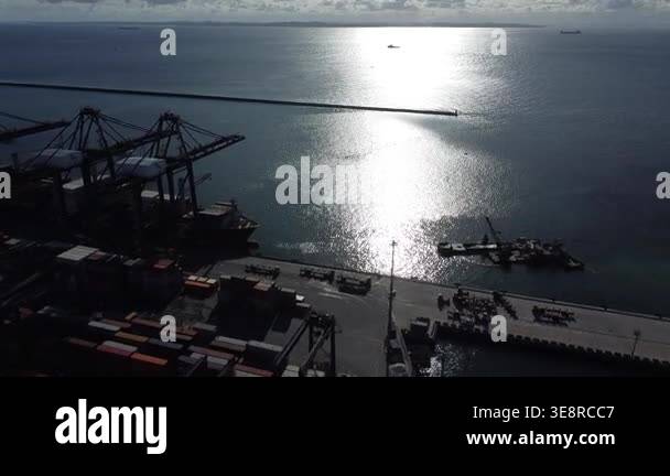 salvador, bahia, brazil - march 23, 2023: View of the container ...