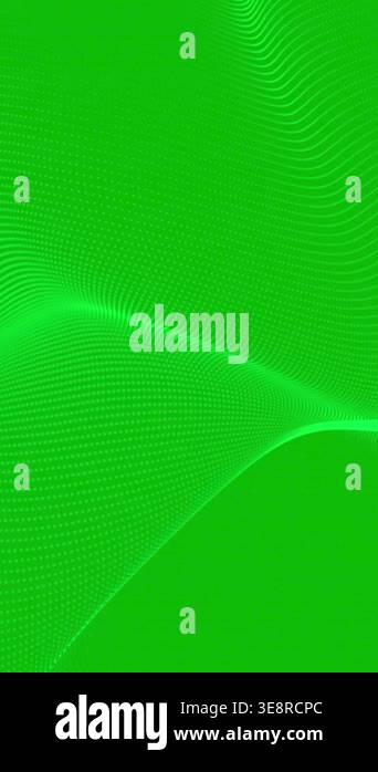 Green screen digital wave particles background with seamless looping ...