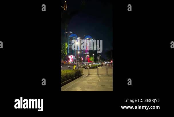 night view of the city of barcelona Stock Video Footage - Alamy