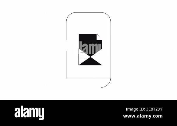 A minimalist animation of a smartphone displaying an app icon design ...