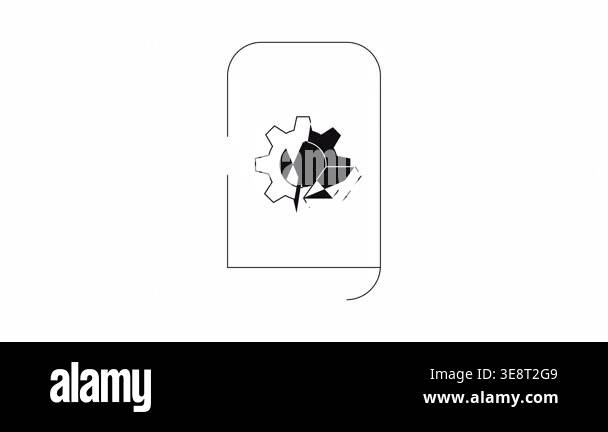 A simple animation of a settings icon on a mobile phone, perfect for ...