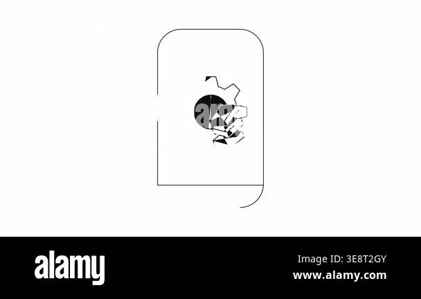 Animated phone settings icon. Perfect for illustrating mobile ...