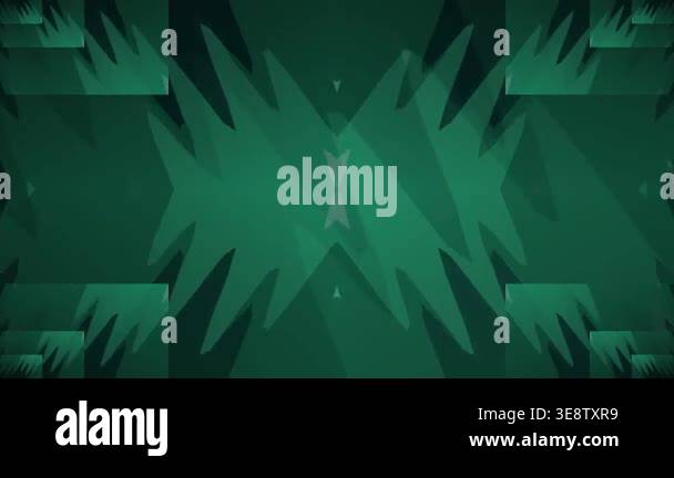 Abstract Green Kaleidoscope Geometric Motion Background Stock Video ...