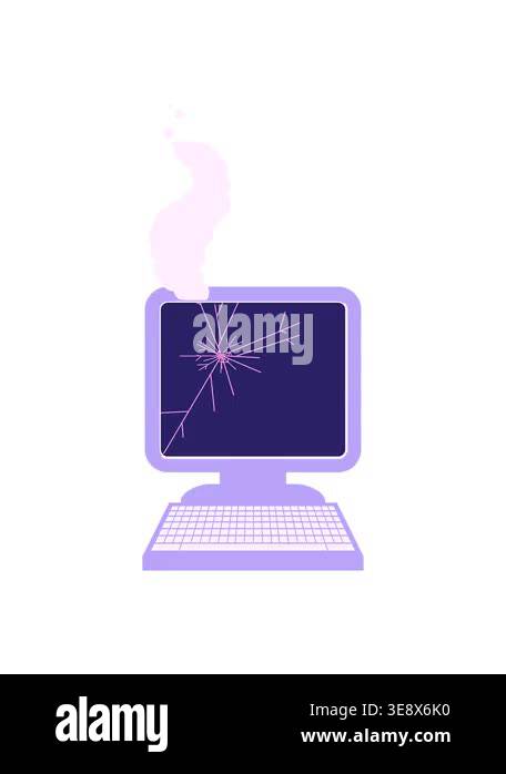 pixelize effect animation of broken computer graphic vector ...