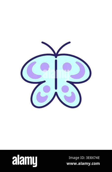 flashy sales animation of simple but cute butterfly drawing Stock Video ...