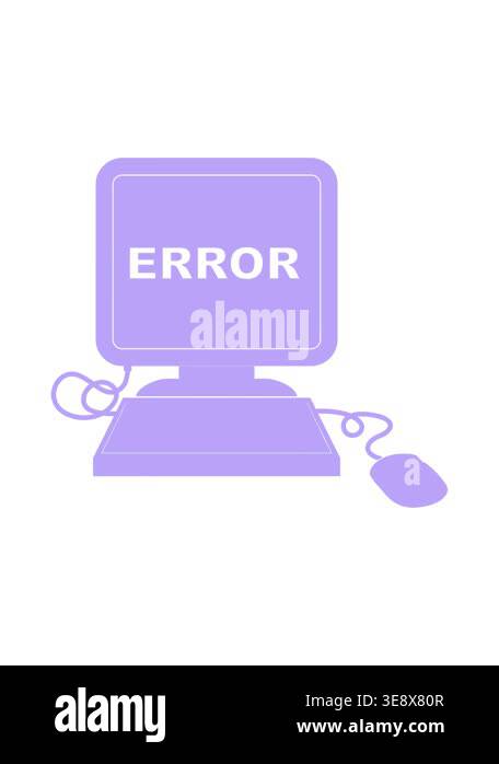 shaking motion animation of illustration of a computer error icon Stock ...