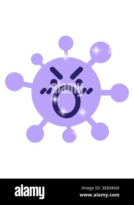 glitter effect animation of shouting virus design Stock Video Footage ...