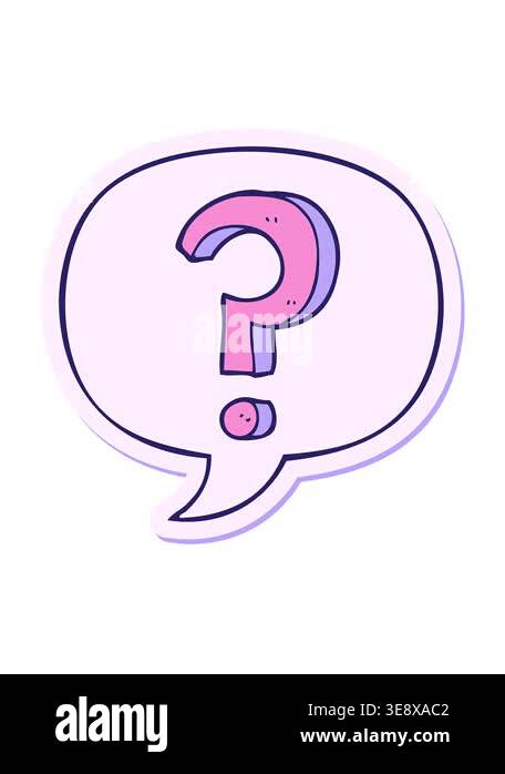 vibrating motion animation of cartoon question mark with speech bubble ...