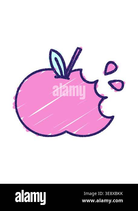 bobbing motion animation of Fruit Chalk Drawing design Stock Video ...