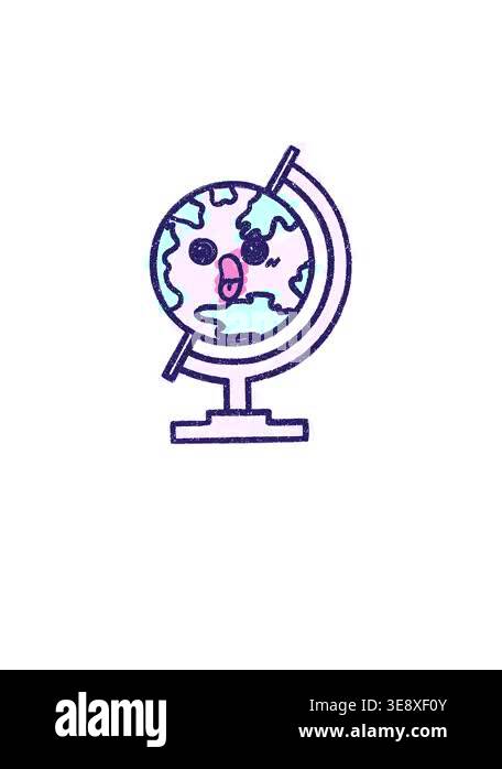 rise and float animation of Globe illustration design Stock Video ...