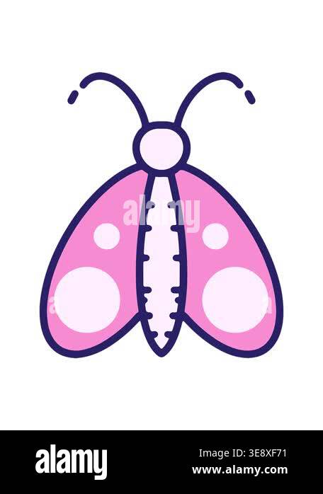 bob and pause animation of simple cute drawing of butterfly Stock Video ...