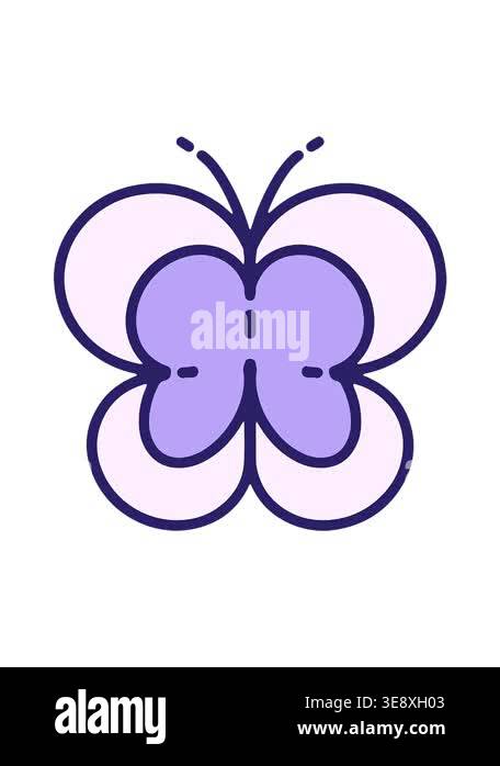 spinning motion animation of simple bold design of butterfly Stock ...