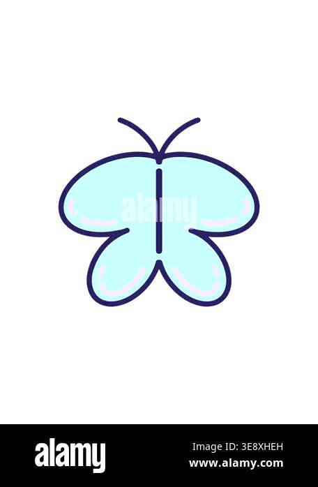 flashy sales animation of simple cute drawing of a butterfly Stock ...