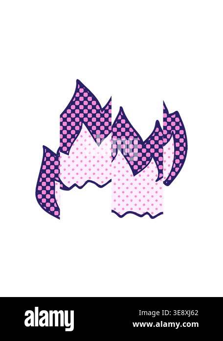 splitting motion animation of cartoon doodle hot flame Stock Video ...