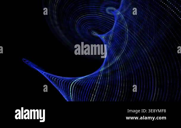 Abstract animation background with color grid connecting dots in ...