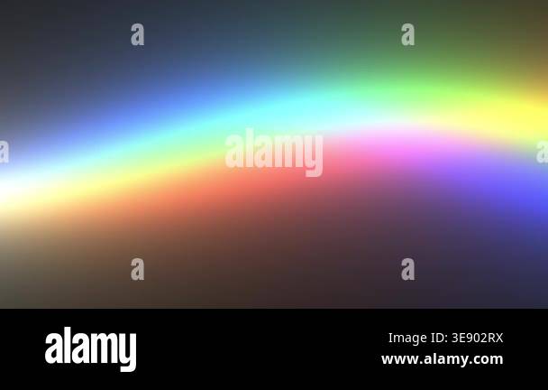 An abstract video background featuring a smooth wavy rainbow light ...