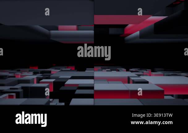 abstract glowing cubes in motion loop animated Stock Video Footage - Alamy