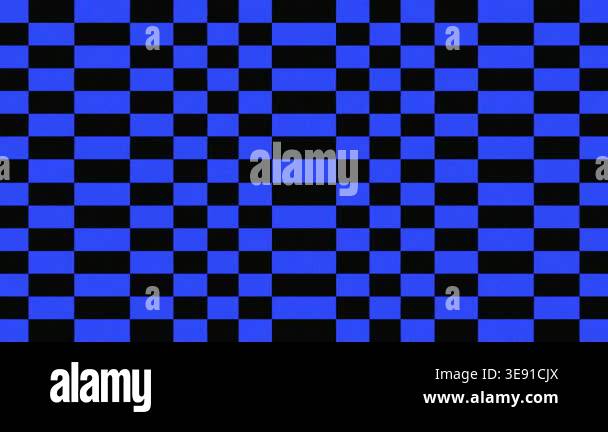 Animated checkerboard pattern with blue and black squares. Seamless ...
