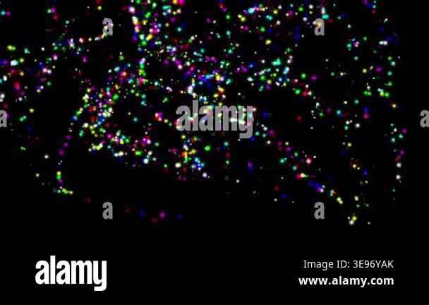 Good Morning text with colorful glitter sparkles effect on plain black ...