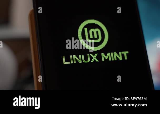 Warsaw, Poland - April 10, 2026: Close-up of smartphone showing Linux ...