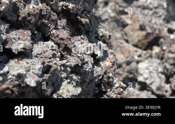 basalt volcanic lava rock macro igneous stone closeup geological ...