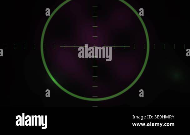 Scanning Reticle Green radar scope reticle animation scanning across screen Stock Video ...