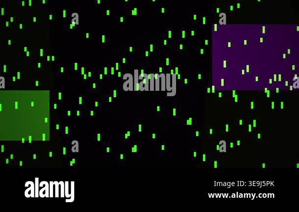 Abstract digital background featuring a stream of green binary code ...