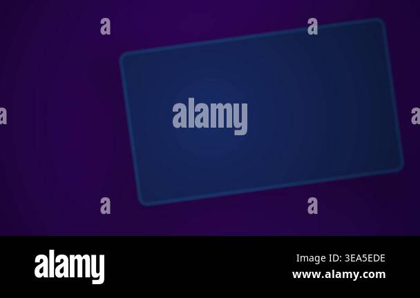 Abstract dark blue background with rectangular frame and smooth motion ...