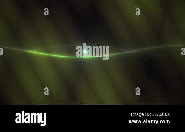 Abstract Glowing Green Light Streaks and Energy Particles Motion ...