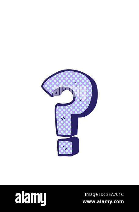 stretching up animation of cartoon doodle question mark Stock Video ...