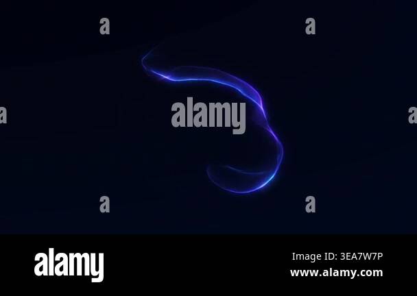 Blue plasma energy sphere with bright lightning core and glowing ...