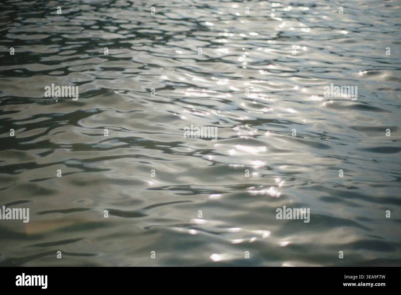 Sunlight Reflections on Calm Ocean Water Stock Video Footage - Alamy