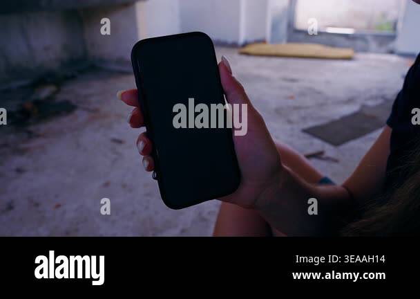 Close View of Smartphone Screen With Nuclear Emergency Alert ...