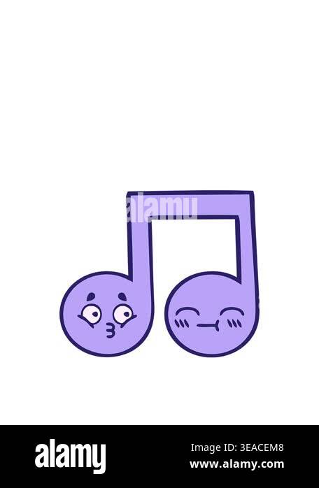 jumping motion animation of drawing of musical note Stock Video Footage ...