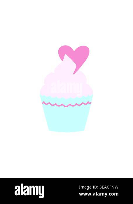 starburst effect animation of valentine cup cake Stock Video Footage ...