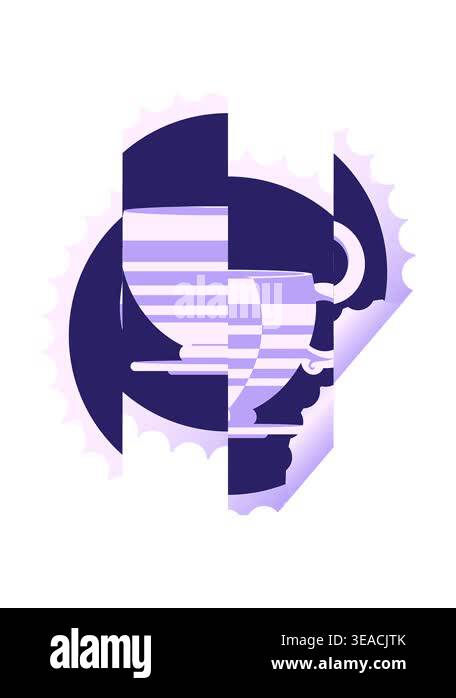 splitting motion animation of coffee cup graphic vector illustration ...