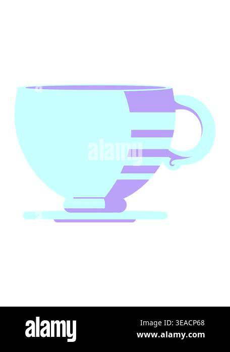 pixelize effect animation of coffee cup graphic vector icon Stock Video ...