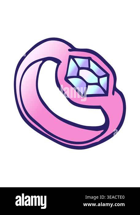 Rotating Diamond Cartoon vibrating motion animation of vector gradient illustration cartoon ...