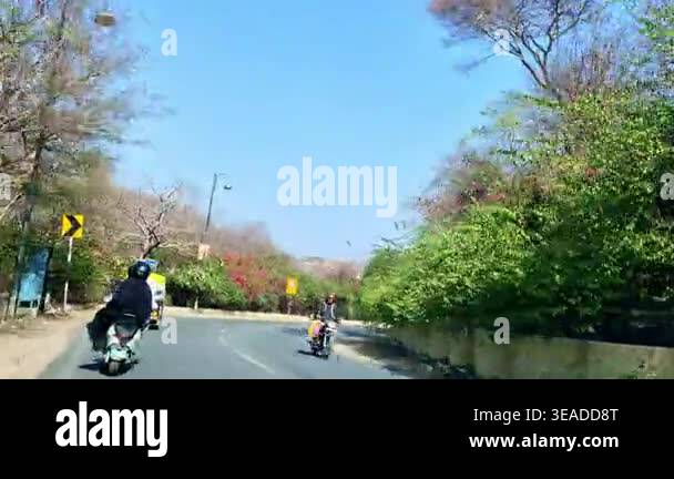 Jaipur, India: 18 Feb, 2026: A clear daytime video frame showing a ...