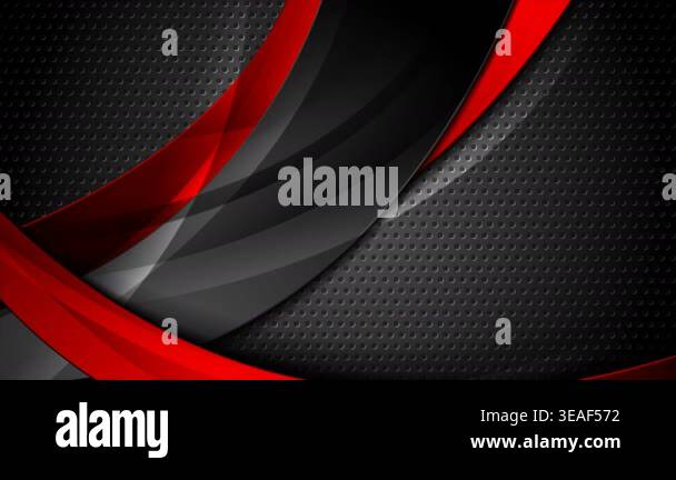 Red and black abstract waves technology motion background Stock Video ...