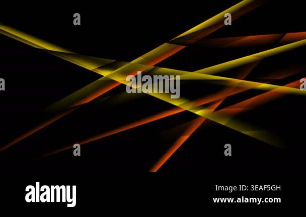 Yellow and orange glossy stripes abstract motion background Stock Video ...
