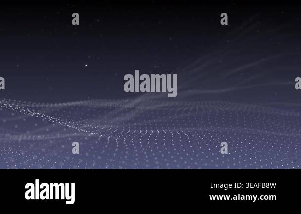 Pixels data wave particle wave, big wave flow tech background dots ...