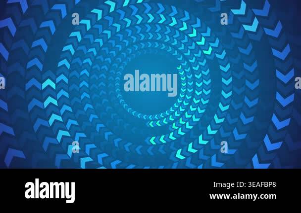 Circular motion formed by blue arrows spinning inward creates dynamic ...